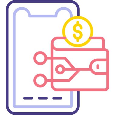 Dolar. Web simgesi basit illüstrasyon