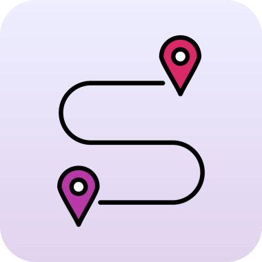 vektör yolu konumu simgesi