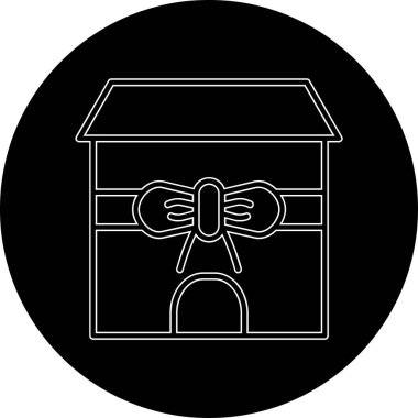 Çember üzerinde besin simgesinin vektör çizimi.