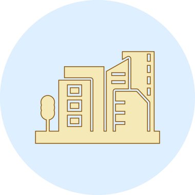 Bir şehir binasının vektör illüstrasyonu