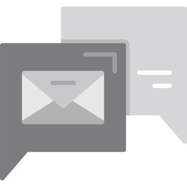 Sohbet baloncuğu simgesi olan mesaj. düz dizayn, vektör.