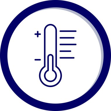 Termometre. Web simgesi basit illüstrasyon