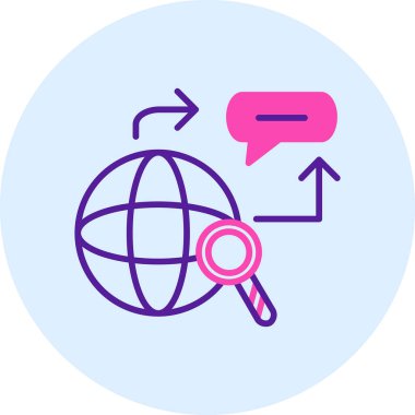 Bir dünya simgesinin vektör illüstrasyonu