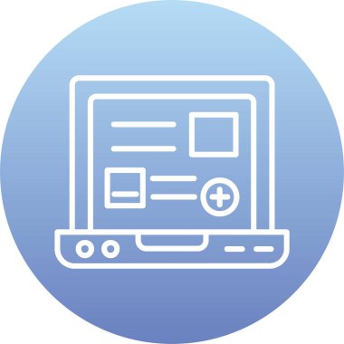 Web sayfası simgesi, vektör illüstrasyonu