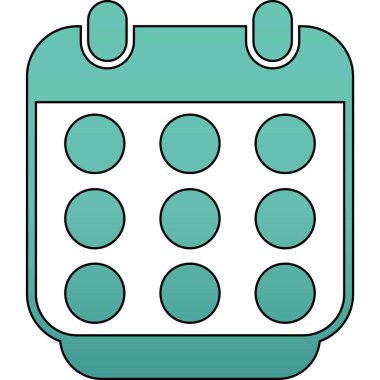 Takvim. Web simgesi vektör illüstrasyonu