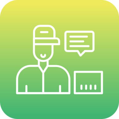 güzel sohbet vektör çizgisi simgesi