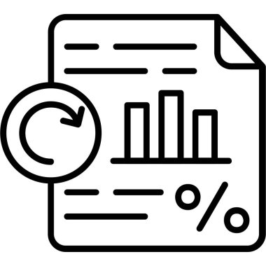İş grafik simgesi, anahat stili