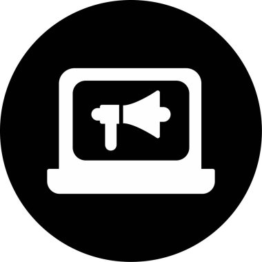 Pazarlama web simgesi, vektör illüstrasyonu