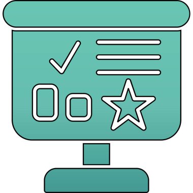 Kontrol listesi. Web simgesi basit illüstrasyon