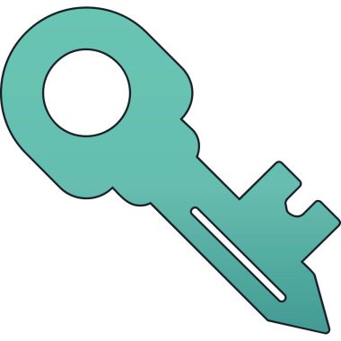 karikatür anahtarı beyaz arkaplanda izole edildi