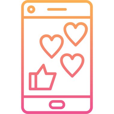 Cep telefonu simgesi, vektör illüstrasyonu