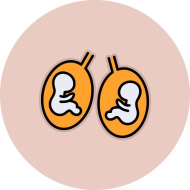 Beyaz arkaplandaki bir bebek simgesinin vektör çizimi