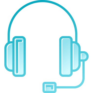 Kulaklık. Web simgesi basit illüstrasyon