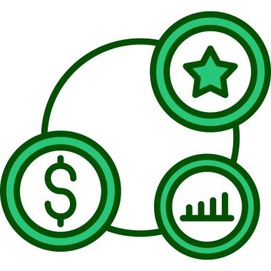 Dolar simgesi vektör illüstrasyonu