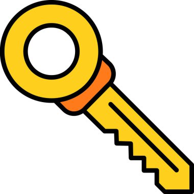 Anahtar simgesi vektör illüstrasyonu