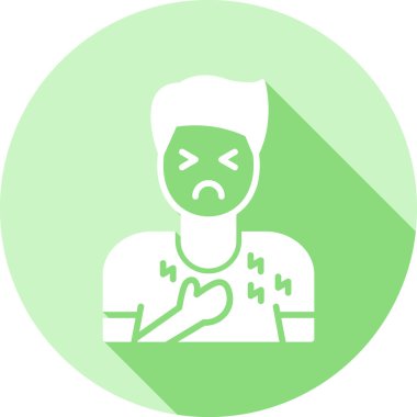 Üzgün kalp vektör simgesi. biçim iki renkli düz simge sembolü, eko yeşil ve gri renkler, yuvarlak açılar, beyaz arkaplan.