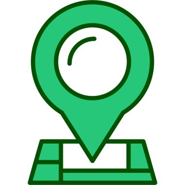 harita konumu ikon vektör illüstrasyonu