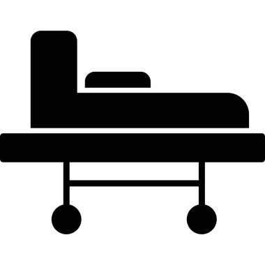 yatak ikonu vektör illüstrasyonu