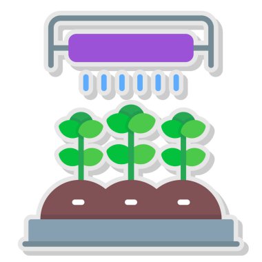 bahçe bitkisi simgesi, basit vektör illüstrasyonu