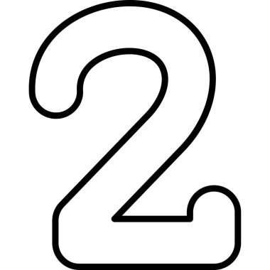 22 sayının alfabesinin vektör illüstrasyonu.