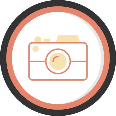 Kamera. Web simgesi basit illüstrasyon