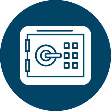 İnternet güvenliğinin web simgesi, basit vektör illüstrasyonu