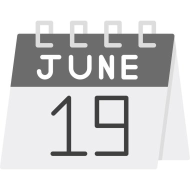 10 Haziran - takvim simgesi - vektör illüstrasyonu