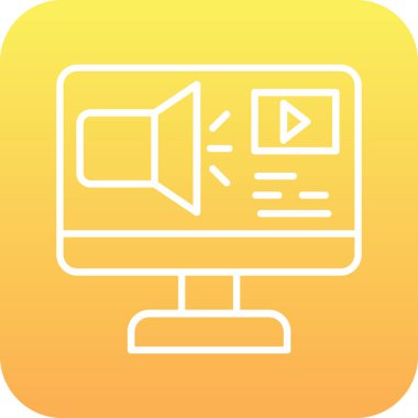 vektör lcd simgesi illüstrasyonu