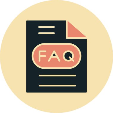 faq modern simgesinin vektör illüstrasyonu