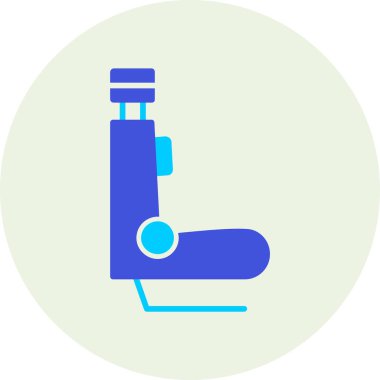 Mavi bir mikroskobun vektör çizimi