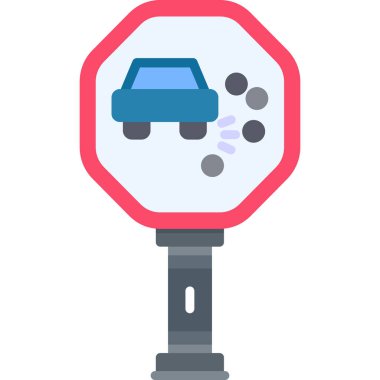 araba yıkama ikonu vektör illüstrasyonu