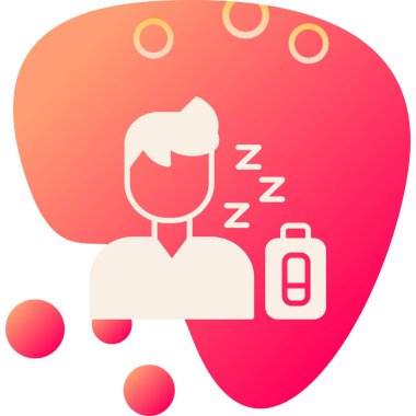 Baş ağrısı ikon vektör illüstrasyonu olan bir adam