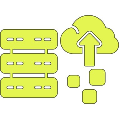 Anahat biçiminde bulut hesaplama veri simgesi