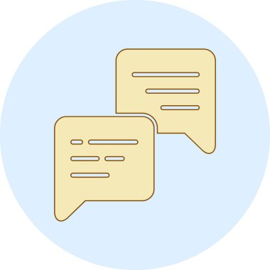 Kolayca değiştirilebilen ya da düzenlenebilen sohbet vektör simgesi