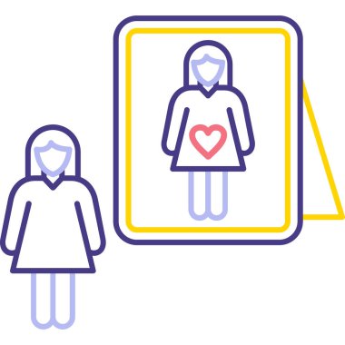 Bir erkek ve bir kızın vektör çizimi