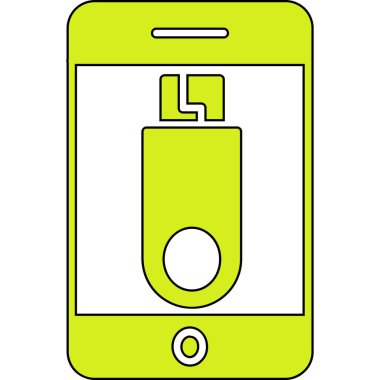 cep telefonu simgesi. Web için akıllı telefon vektör simgelerinin özet çizimi