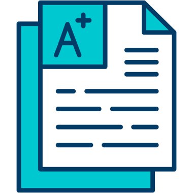 Sınav simgesi vektör illüstrasyonu