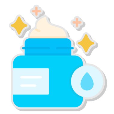 İlaç ikonlu ilaç şişesi, vektör çizimi