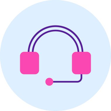 Kulaklık. Web simgesi basit illüstrasyon