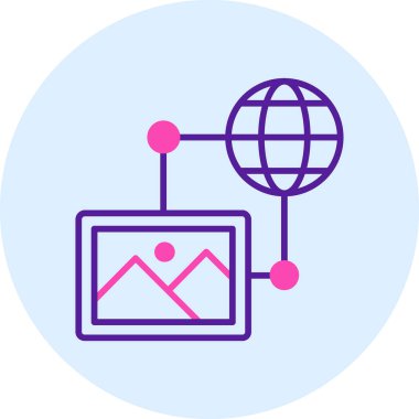 Ağ web simge vektör çizim