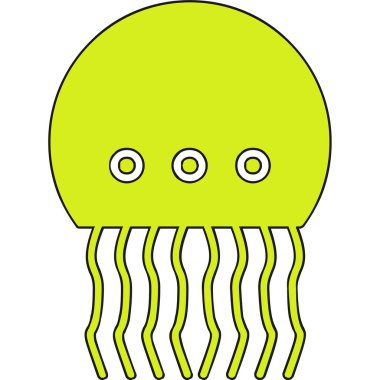 ahtapot, vektör simgesi illüstrasyonu