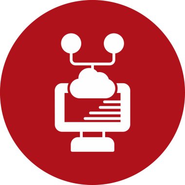 bulut hesaplama vektör simgesi modern illüstrasyon