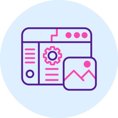 Web geliştirme web simgesi vektör illüstrasyonu