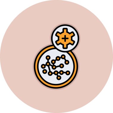 bakteri simgesi vektör illüstrasyonu