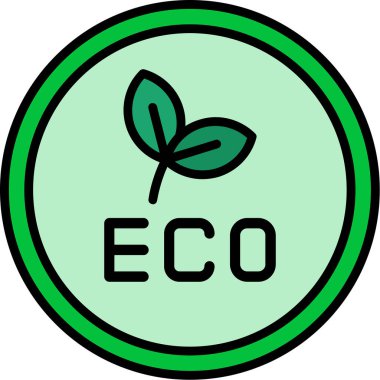 eko rozet ikonu vektör illüstrasyonu