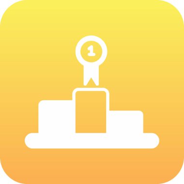 Sarı bir simgenin vektör illüstrasyonu.