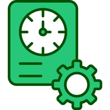 Saat simgesi vektör illüstrasyonu