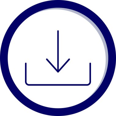 aşağı - sağ yuvarlak ok düz vektör simgesi