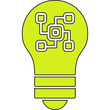 Taslak biçiminde bir fikir ampul simgesi arkaplanda izole edildi. vektör illüstrasyonu