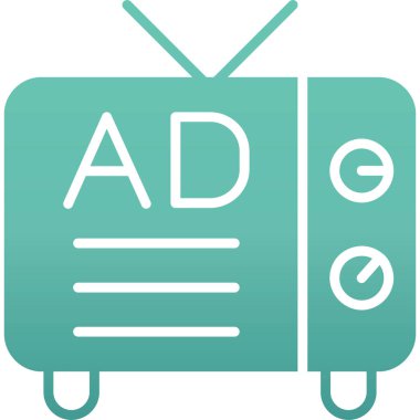 Reklamcılık simgesi sağlam bir şekilde tanıtılıyor